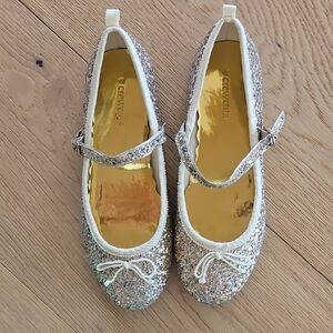 Crewcuts Gold Glitter Ballet Flats